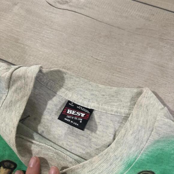 Vintage 90s Airbrush Farm Animals Graphic Tee Family Reunion Made In USA Size L - Picture 3 of 12